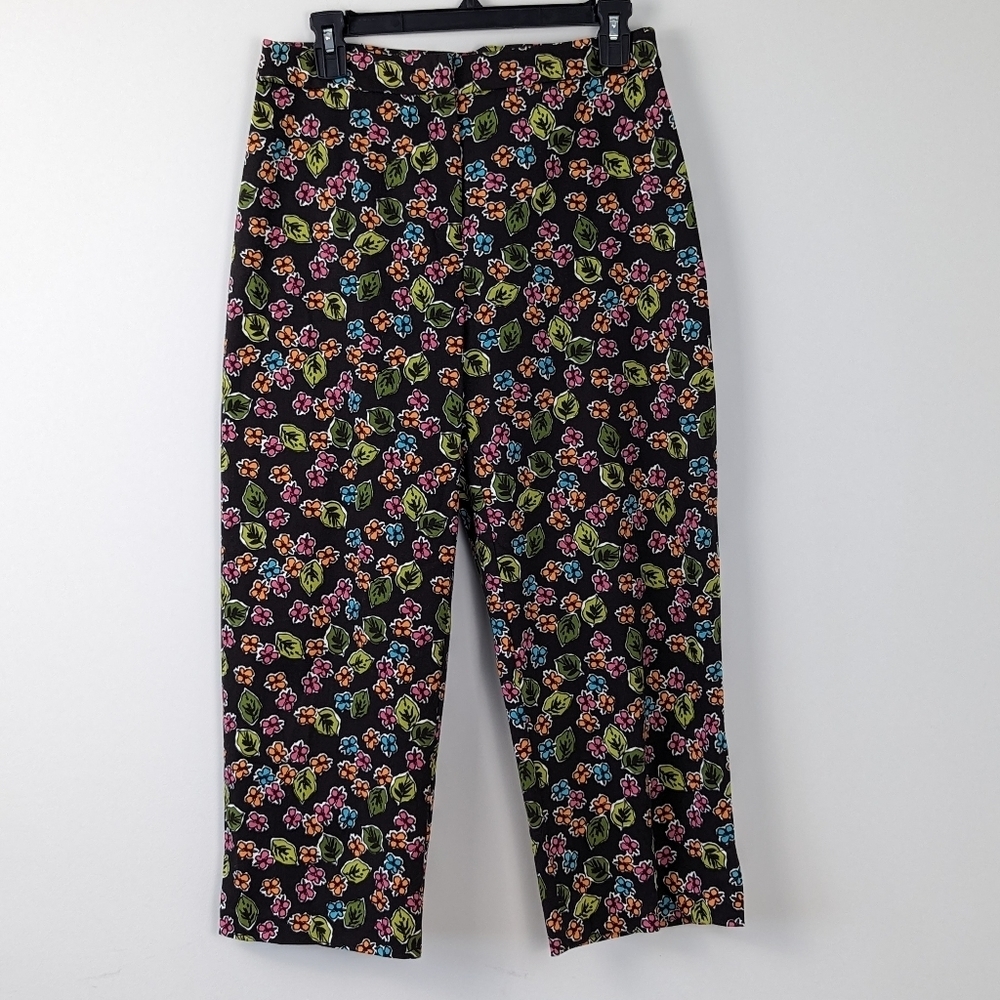 Croft & Barrow Floral Stretch Capri Pants - Size 8